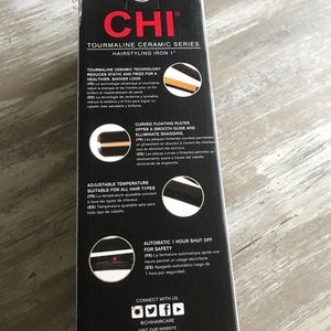 Used Chi tourmaline ceramic 1” flat iron